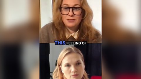Alisa Reznik und Gastgeberin Olga Skipper bei der Aufnahme von Emotional Business
